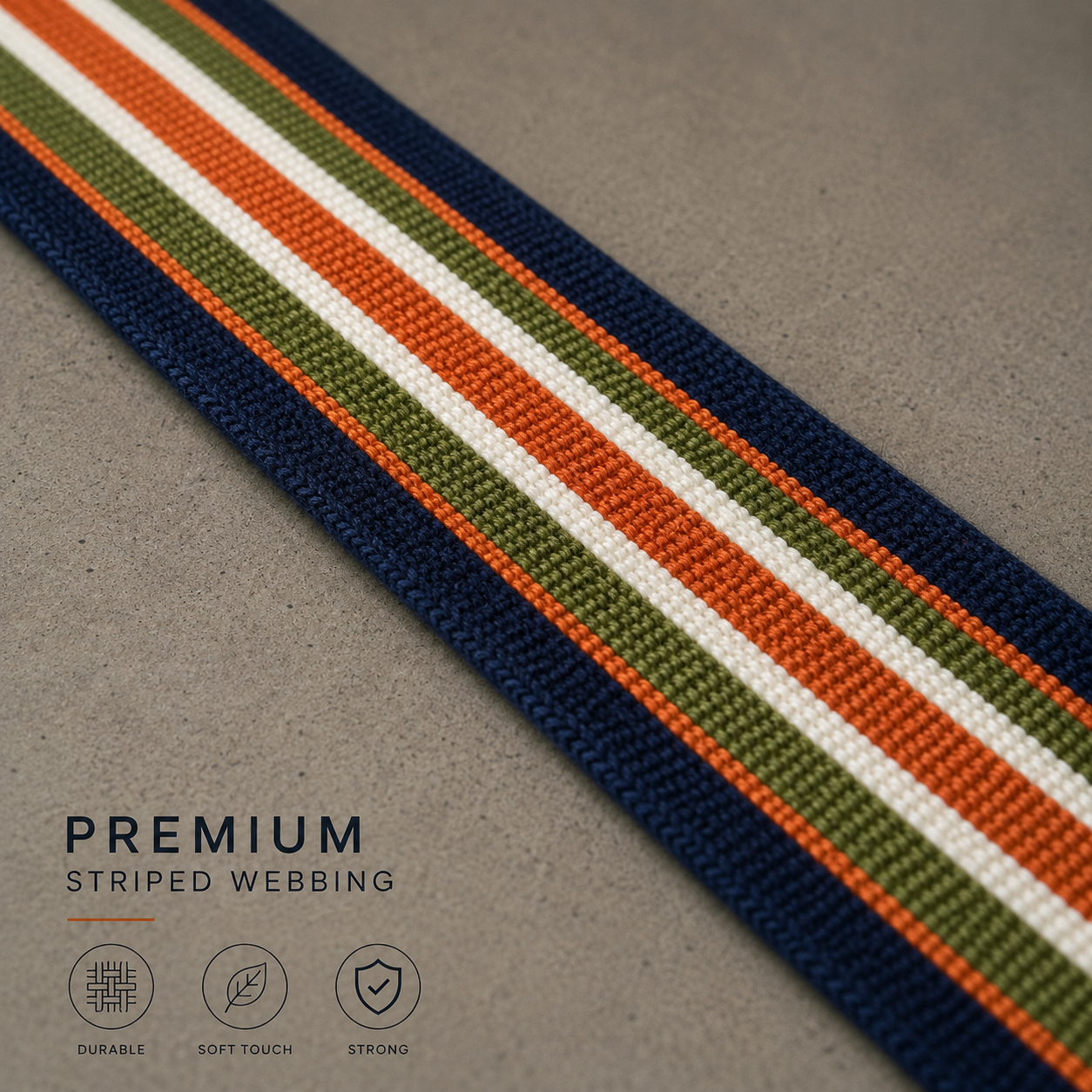 Banda Jacquard Rigata 4 Colori – 50mm